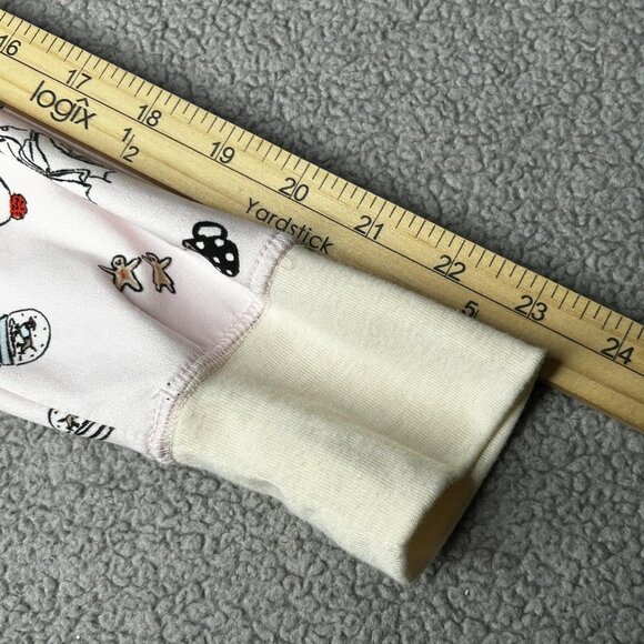 Kate Spade Pajama Set Womens M Henley Jogger Pink Winter Dog Print Top Pants - Picture 10 of 16